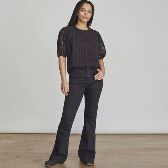 Elizabeth & James High rise flare jeans in black size 6-28 - Picture 1 of 10